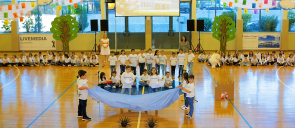 The students of 1st Grade waved goodbye to the school year, presenting their performance entitled “Letters - Words - Stories ... Laughing and Playing”.
