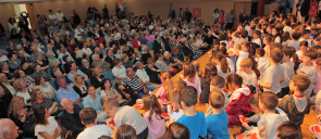 In an emotional atmosphere, the little students of 1st and 2nd Grade welcomed their grandparents to the Theater of Mandoulides Schools Cultural Center