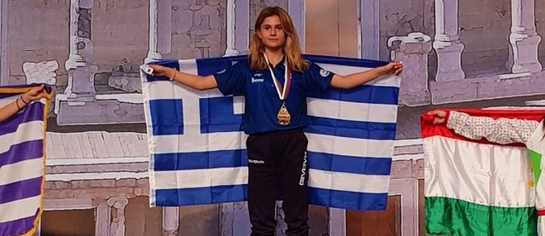 Student A. Archipova won 1st place and gold medal in the Junior Female 16-17 -52kg category of the Junior, Adult, Veteran World ITF Taekwondo Championship